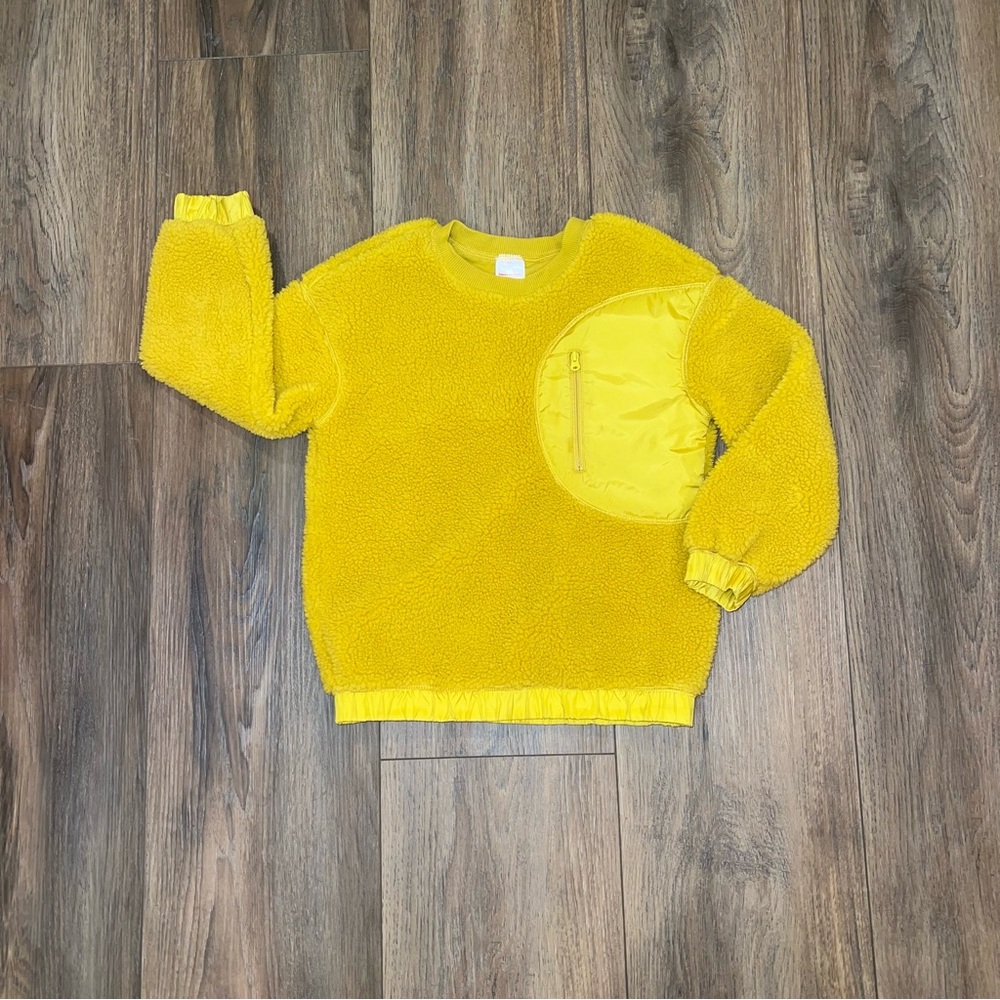 Hanna Andersson Unisex Kids Faux Shearling Crewneck Sweater Sz 6-7 (120 cm)